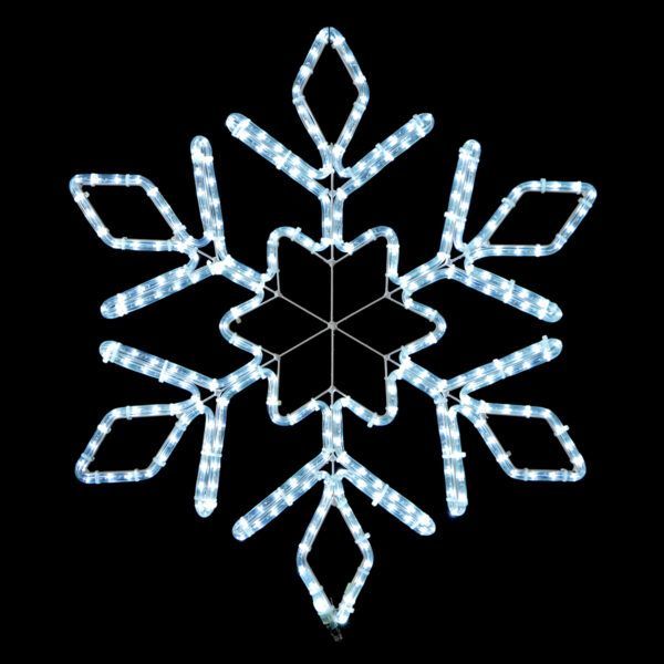 LED Snowflake LTC Crystal 0.8m Blue, on a Metal Frame, IP54 13-092_BL