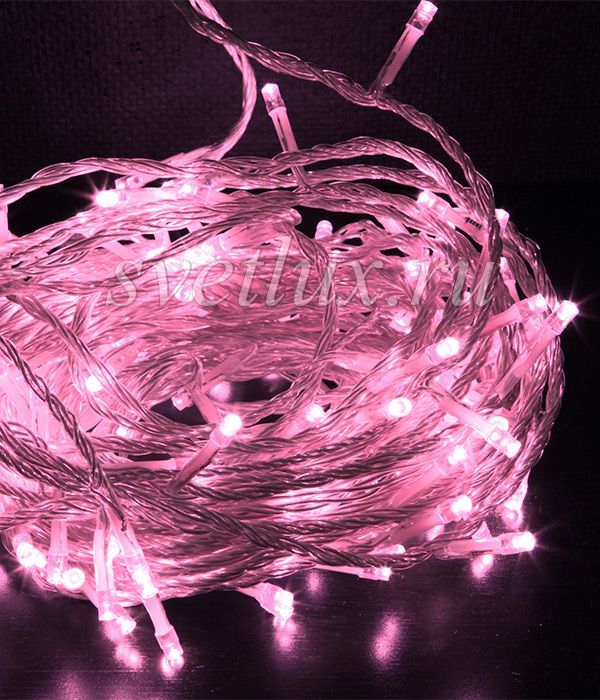 Garland "Twinkle" 20m Warm-Yellow, 24V, 200 LED, Transparent Silicone Wire, IP65 05-010_BL