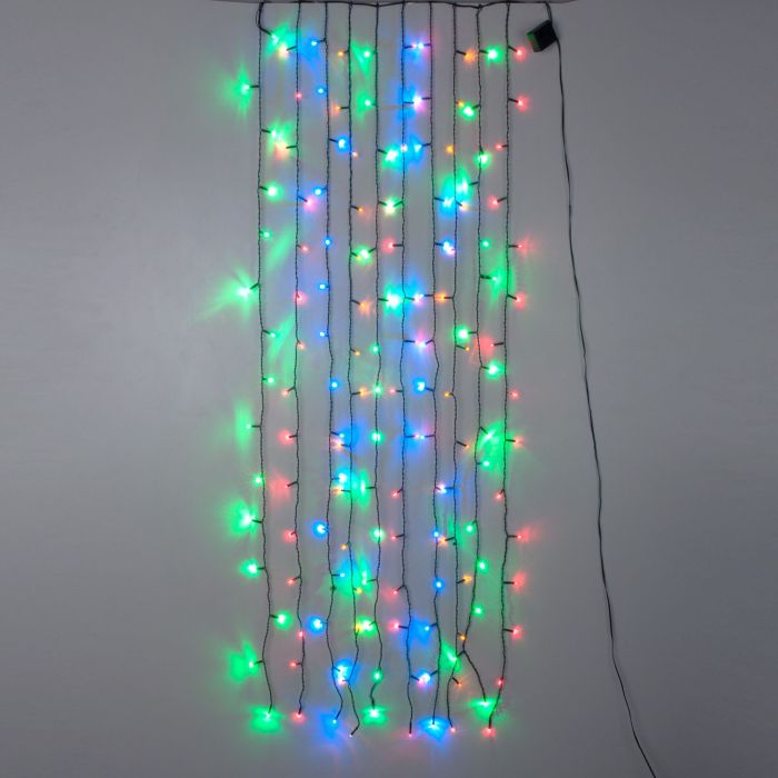 Garland curtain 150 LED, 1.5m, multicolored a049840_EU