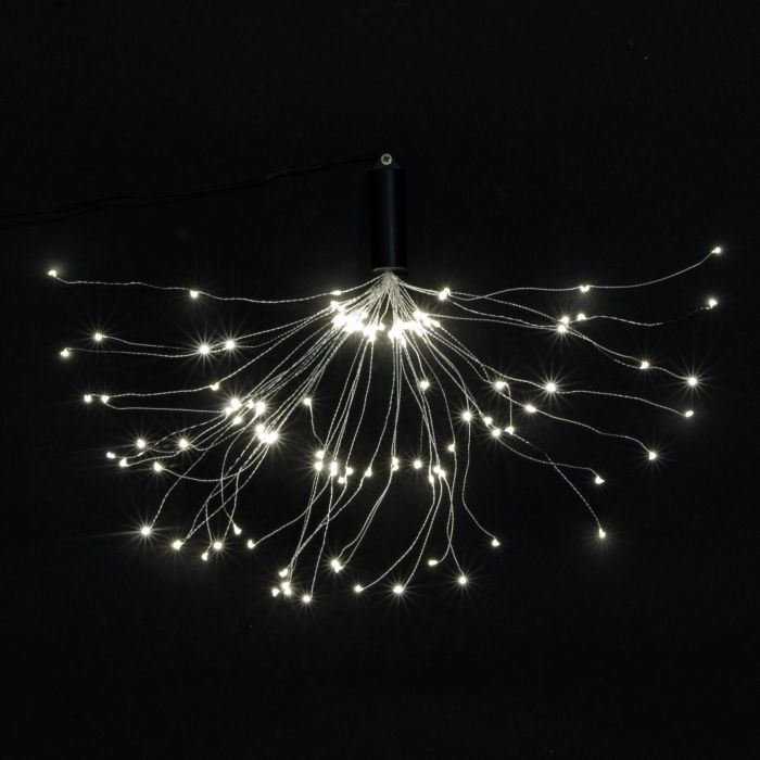 Garland "Rosa Hedgehog" 20cm White, 60 LEDs, Transparent Wire, IP67 08-091_BL