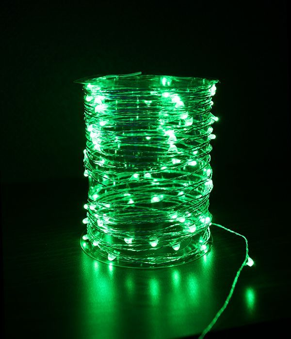 Garland "Rosa" 10m Green 12V, 100 LEDs, Transparent Wire, IP20 08-004_BL