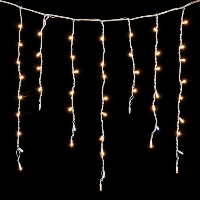 Saxroma Garland 3.2 x 0.9m Warm-White with Blue LED Blinking 220V, 168 LED, Blue Rubber Wire, IP65 04-230_BL