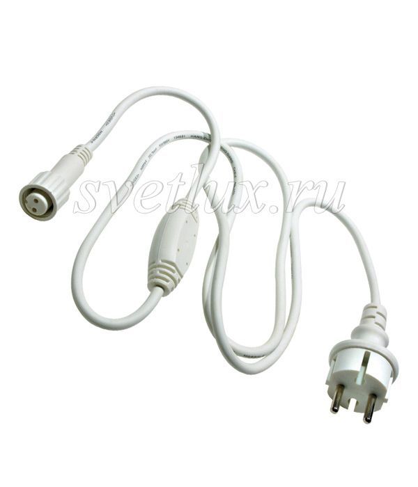 Silicone cable 1.2m with dimmer for rubber and PVC threads 220V, White cable, IP65 04-074_BL